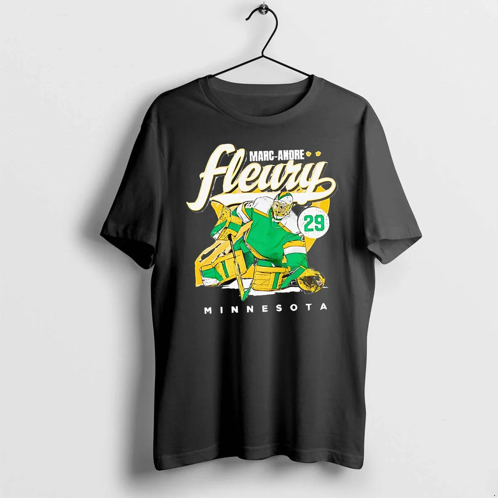 Marc Andre Fleury Minnesota Retro Hockey Sweater - Adult & Kids T-Shirts, Sweatshirts & Hoodies apparel design preview 1