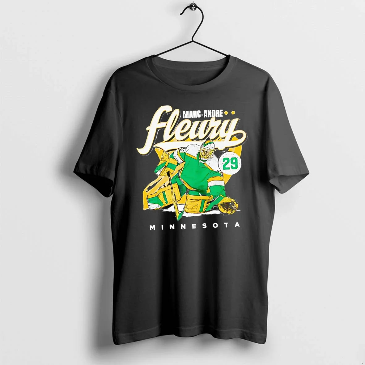 Marc Andre Fleury Minnesota Retro Hockey Sweater - Adult & Kids T-Shirts, Sweatshirts & Hoodies apparel design preview 1