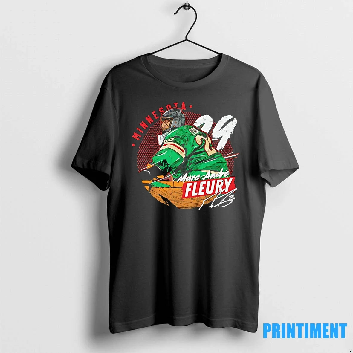 Marc Andre Fleury Minnesota Wild Signature Graphic - Adult & Kids T-Shirts, Sweatshirts & Hoodies apparel design preview 1