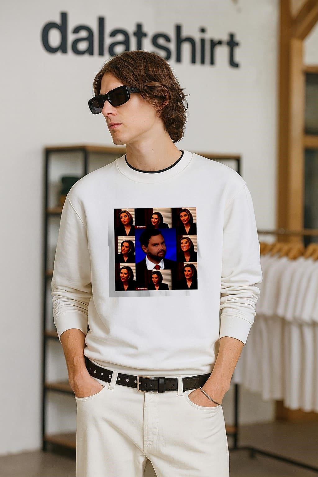 Margaret Brennan JD Vance I Don't Really Care - Adult & Kids T-Shirts, Sweatshirts & Hoodies apparel design preview 2