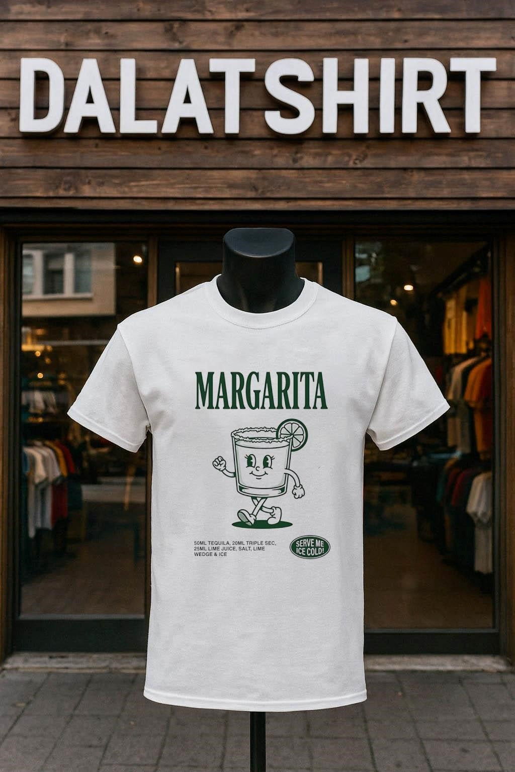 Margarita Cocktail Recipe Serve Me Ice Cold - Adult & Kids T-Shirts, Sweatshirts & Hoodies apparel design preview 1