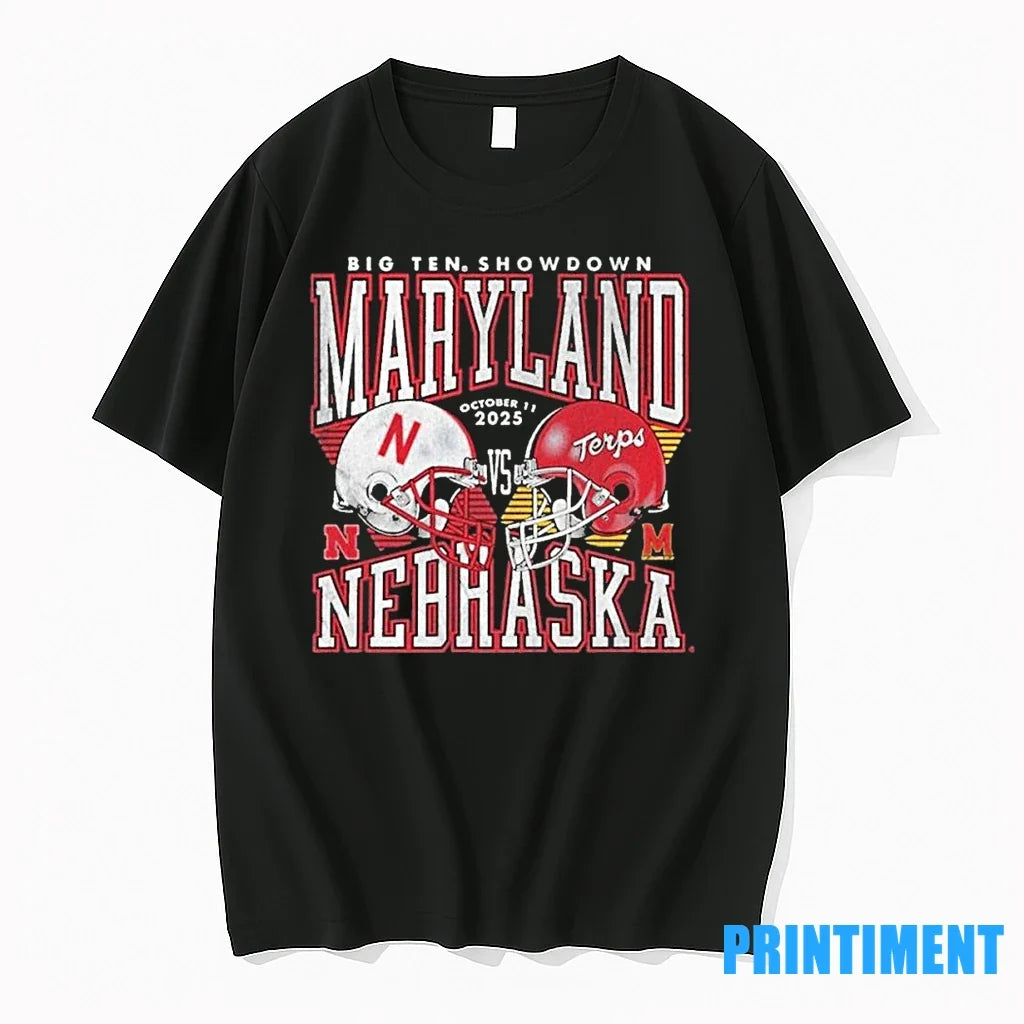Maryland Terrapins Vs Nebraska Cornhuskers 2025 Big - Adult & Kids T-Shirts, Sweatshirts & Hoodies apparel design preview 1