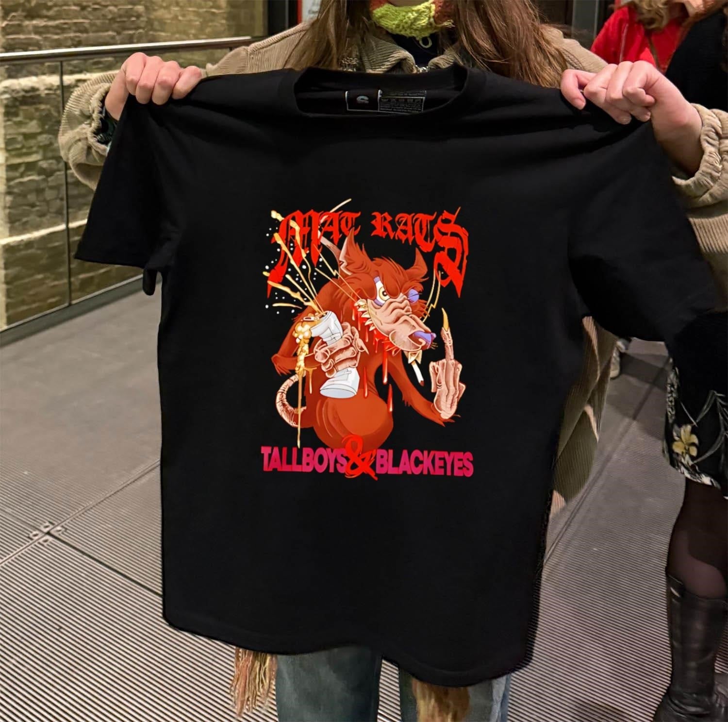 Mat Rats Tallboys and Blackeyes Cartoon Wolf Graphic - Adult & Kids T-Shirts, Sweatshirts & Hoodies apparel design preview 2