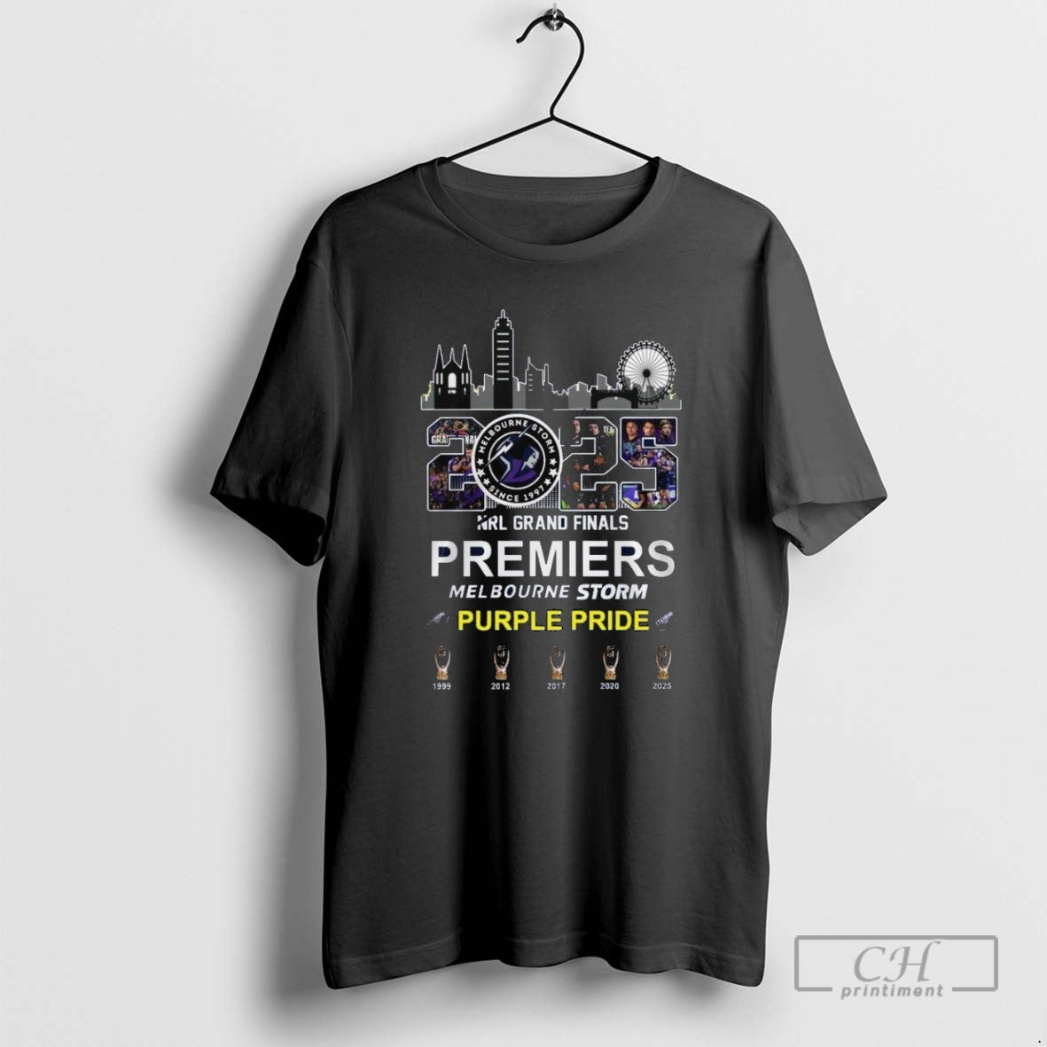 Melbourne Storm 2025 Nrl Finals Premiers Purple Pride - Adult & Kids T-Shirts, Sweatshirts & Hoodies apparel design preview 1