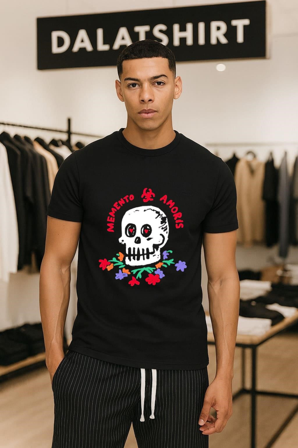 Memento Amoris Skull - Adult & Kids T-Shirts, Sweatshirts & Hoodies apparel design preview 1