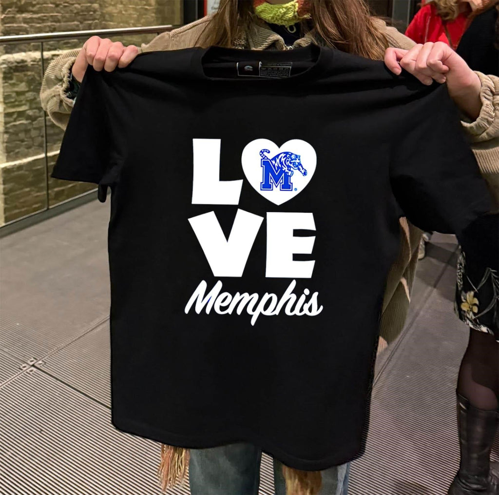 Memphis Tigers Love - Adult & Kids T-Shirts, Sweatshirts & Hoodies apparel design preview 2