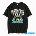 Merry Crisis Skull On Chimney Christmas Sweater - Adult & Kids T-Shirts, Sweatshirts & Hoodies apparel design preview 1