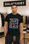 Metal Just Got Gay Iwrestledabearonce Rainbow - Adult & Kids T-Shirts, Sweatshirts & Hoodies apparel design preview 1