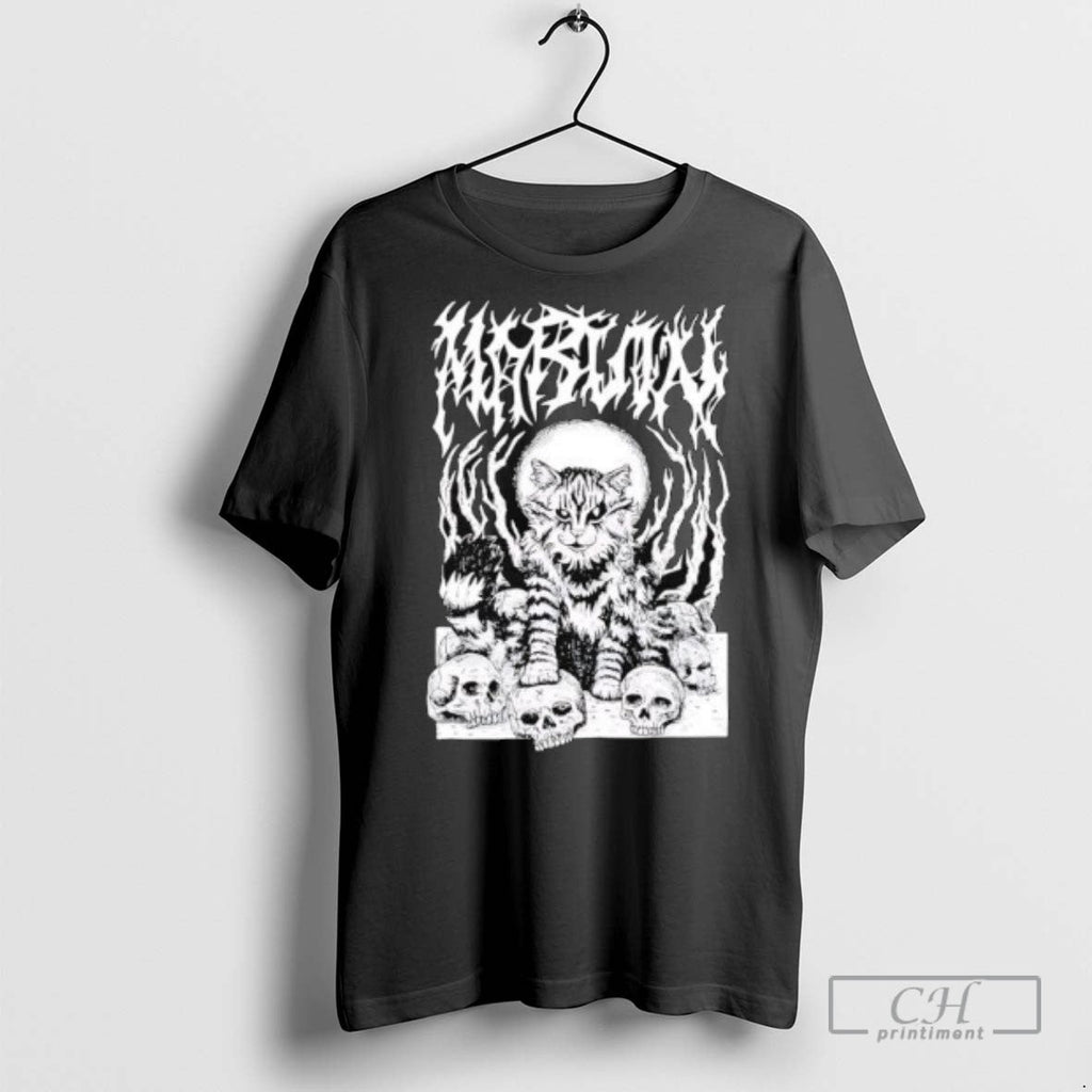 Metal Marf By Beefaroni Marvin Cat Skulls Graphic - Adult & Kids T-Shirts, Sweatshirts & Hoodies apparel design preview 1