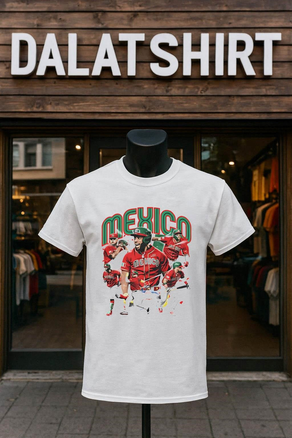 Mexico National Baseball Team Player Collage Graphic - Adult & Kids T-Shirts, Sweatshirts & Hoodies apparel design preview 1