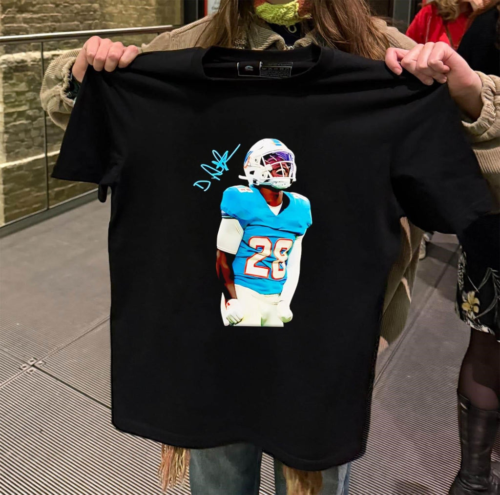 Miami 28 Football Player Celebration Signature - Adult & Kids T-Shirts, Sweatshirts & Hoodies apparel design preview 2