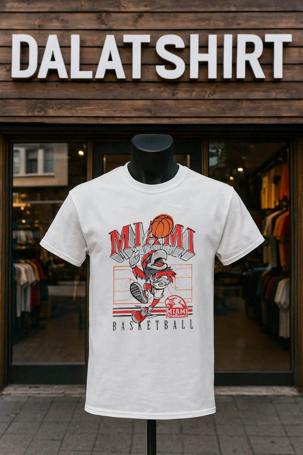 Miami Basketball RedHawks - Adult & Kids T-Shirts, Sweatshirts & Hoodies apparel design preview 1