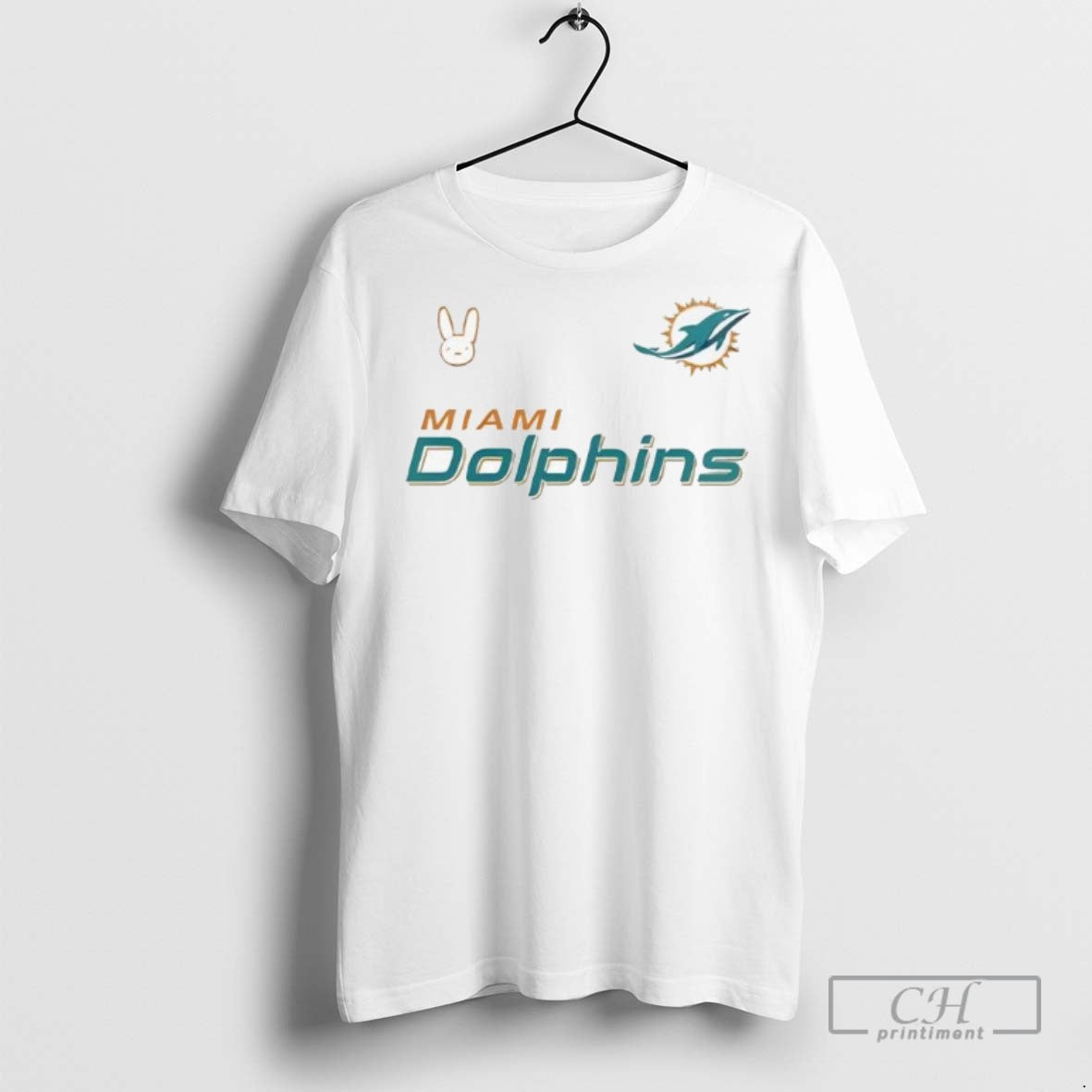 Miami Dolphins Bad Bunny - Adult & Kids T-Shirts, Sweatshirts & Hoodies apparel design preview 1