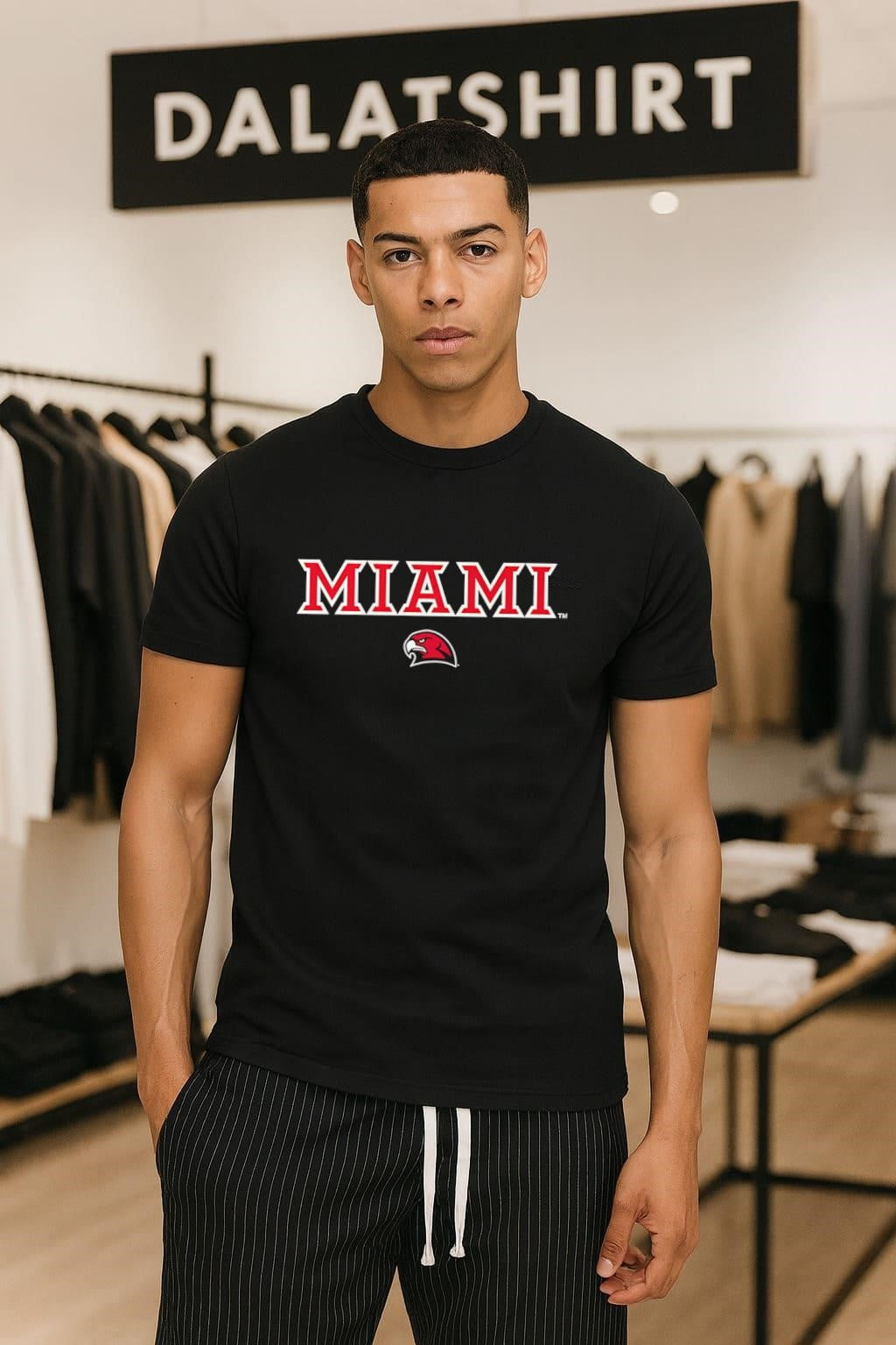 Miami University Redhawks Bird Head Logo - Adult & Kids T-Shirts, Sweatshirts & Hoodies apparel design preview 1