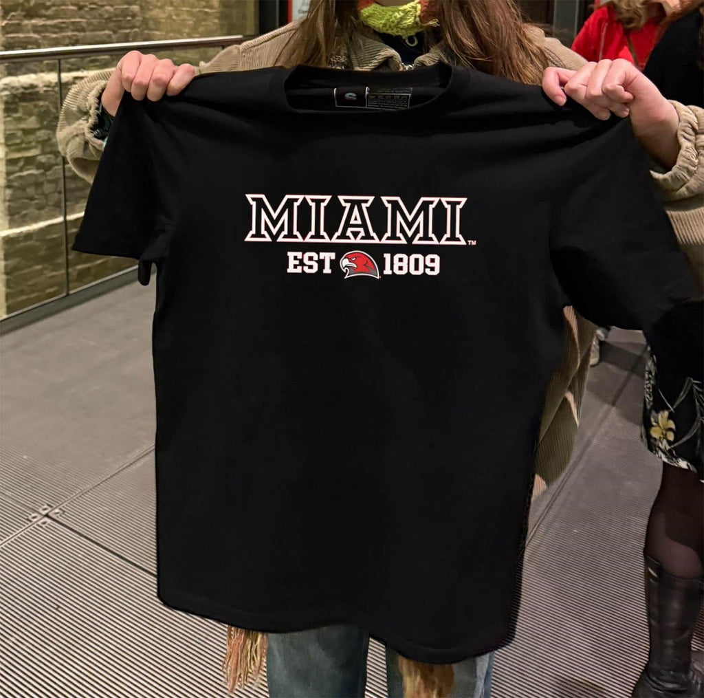 Miami University Redhawks Est 1809 Bird Logo - Adult & Kids T-Shirts, Sweatshirts & Hoodies apparel design preview 2