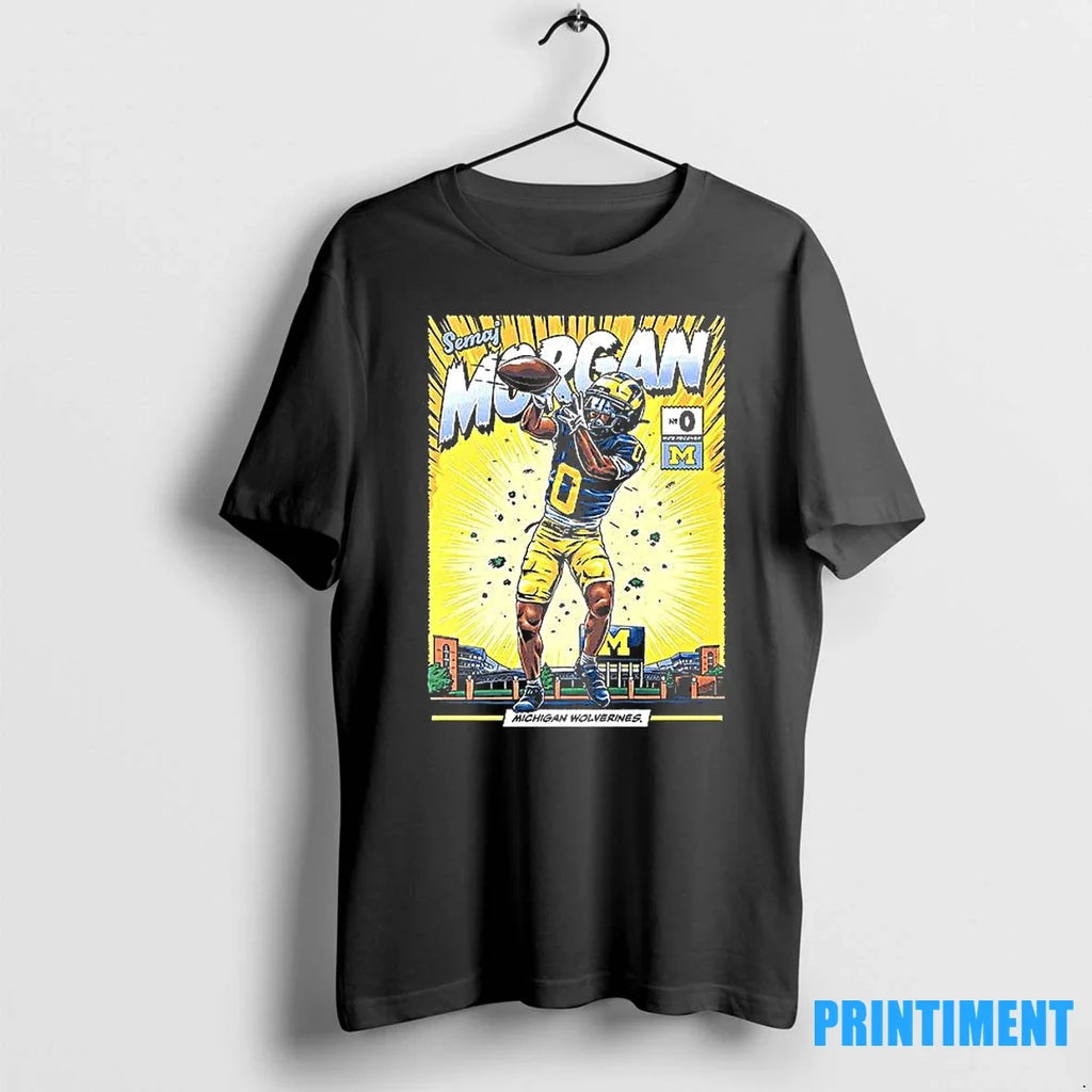 Michigan Wolverines 0 Semaj Morgan Student Comic - Adult & Kids T-Shirts, Sweatshirts & Hoodies apparel design preview 1