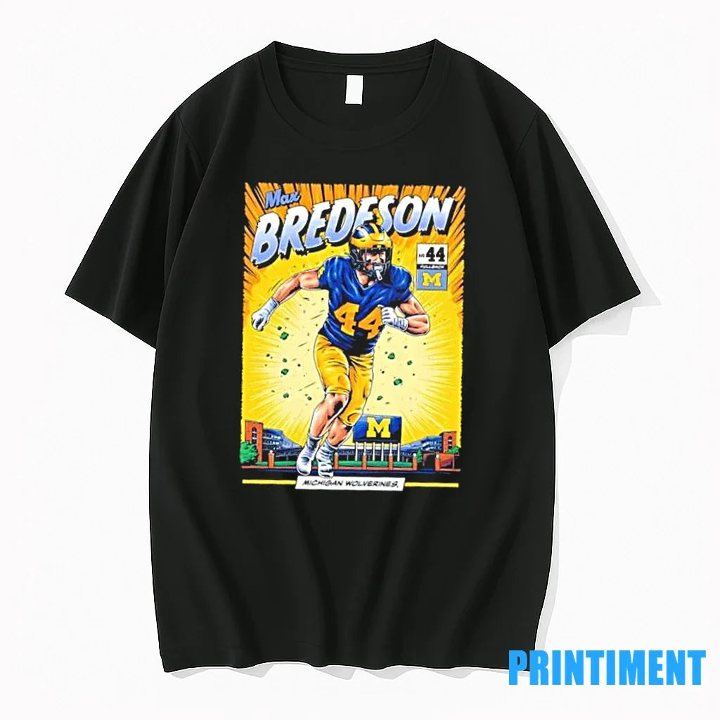 Michigan Wolverines 44 Max Bredeson Student Athlete - Adult & Kids T-Shirts, Sweatshirts & Hoodies apparel design preview 1
