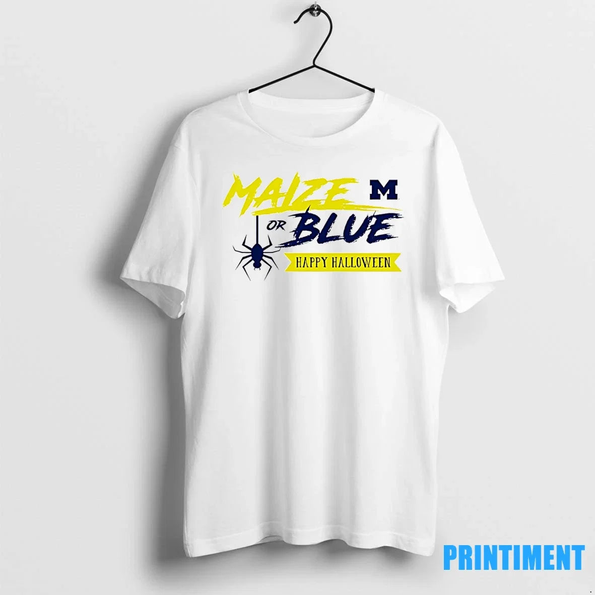 Michigan Wolverines Maize Or Blue Spider Halloween - Adult & Kids T-Shirts, Sweatshirts & Hoodies apparel design preview 1