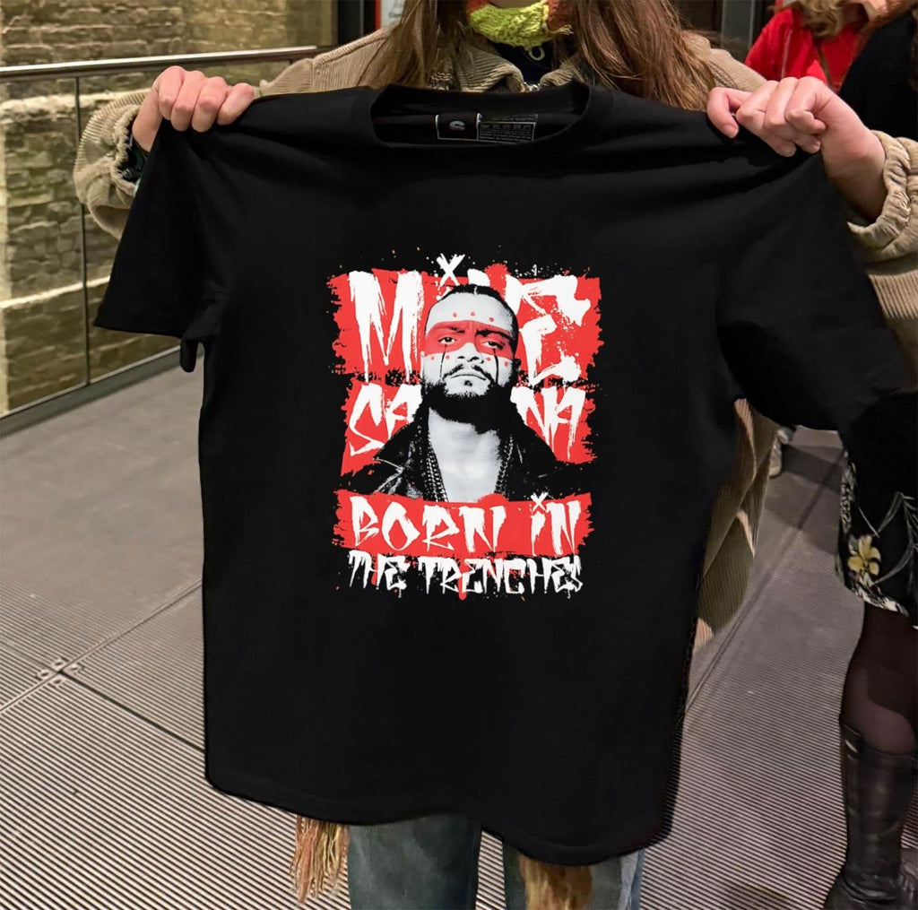 Mike Santana Born in the Trenches Face Paint - Adult & Kids T-Shirts, Sweatshirts & Hoodies apparel design preview 2