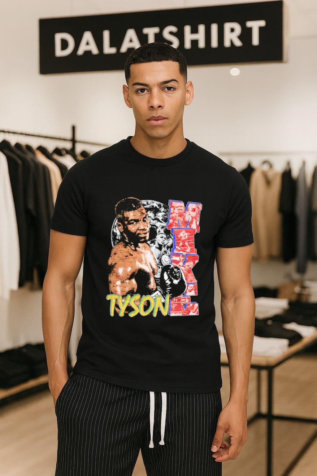 Mike Tyson Heavyweight Boxing World Champion Montage - Adult & Kids T-Shirts, Sweatshirts & Hoodies apparel design preview 1