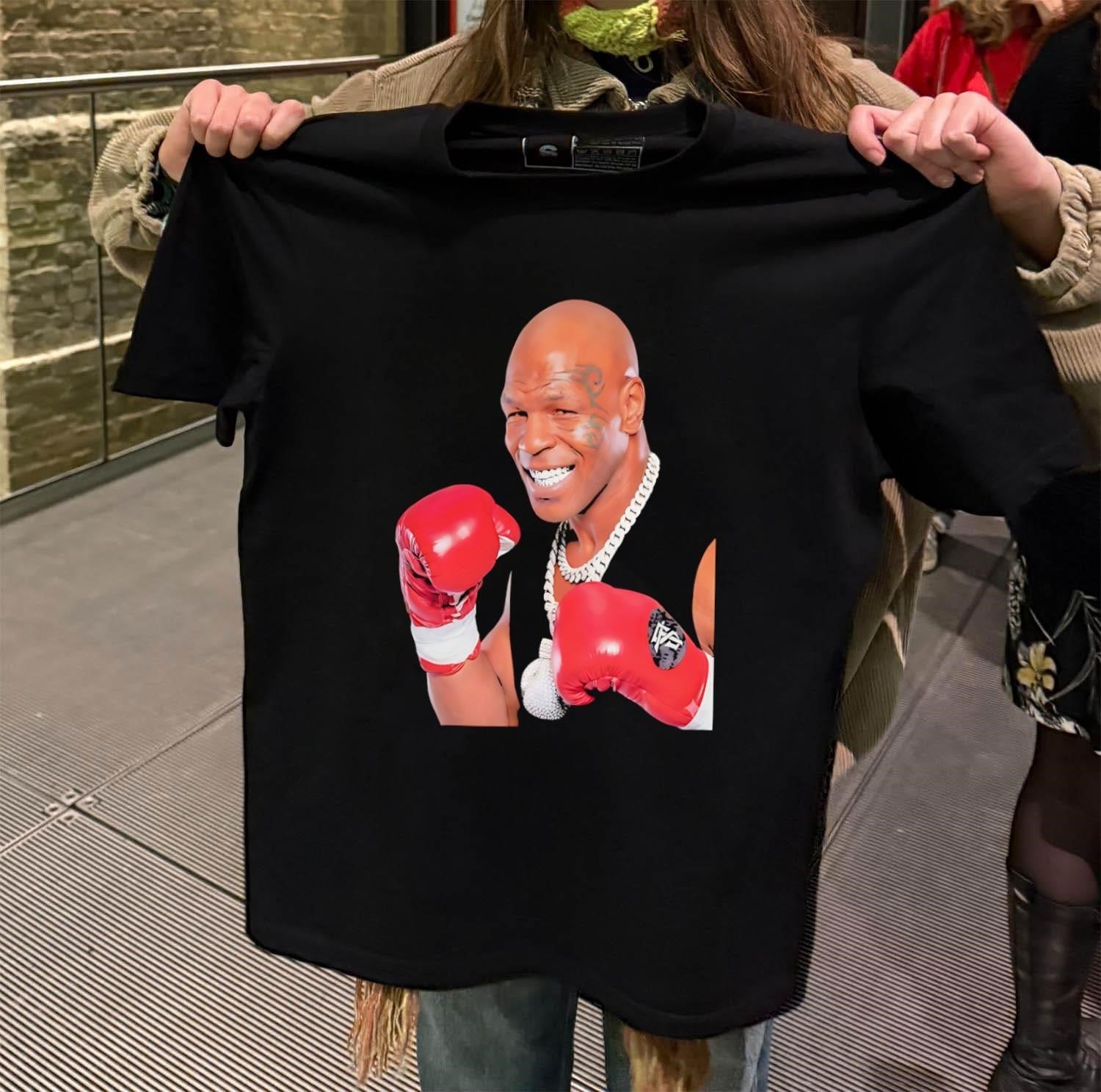 Mike Tyson Iron Boxing Gloves Diamond Chain - Adult & Kids T-Shirts, Sweatshirts & Hoodies apparel design preview 2