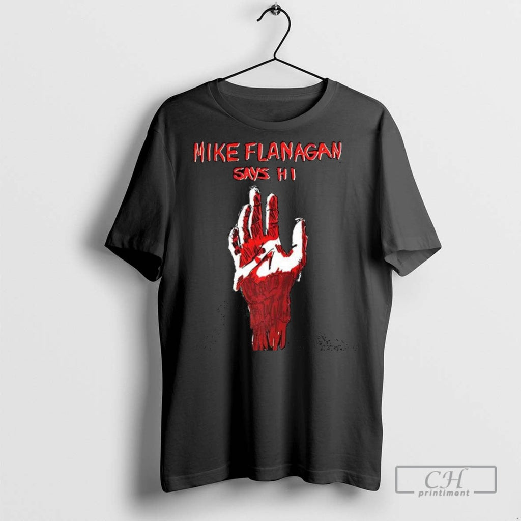 Mike Flanagan Says Hi Mangled Hand - Adult & Kids T-Shirts, Sweatshirts & Hoodies apparel design preview 1