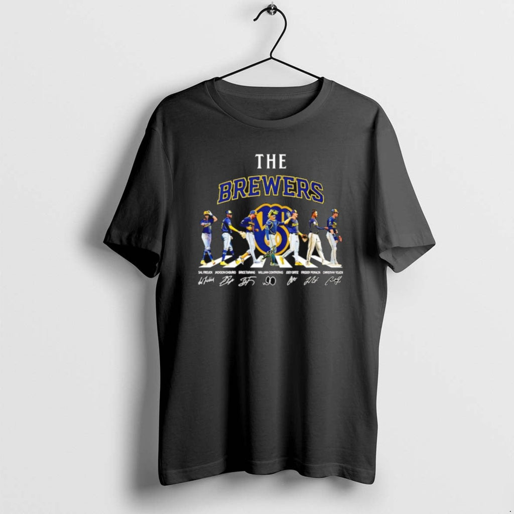 Milwaukee Brewers Players Abbey Road Signature - Adult & Kids T-Shirts, Sweatshirts & Hoodies apparel design preview 1
