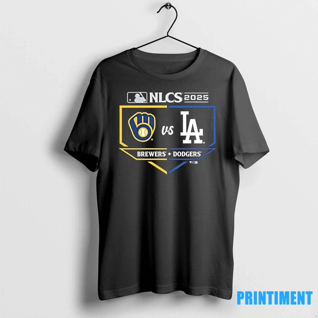 Milwaukee Brewers Vs Los Angeles Dodgers 2025 - Adult & Kids T-Shirts, Sweatshirts & Hoodies apparel design preview 1