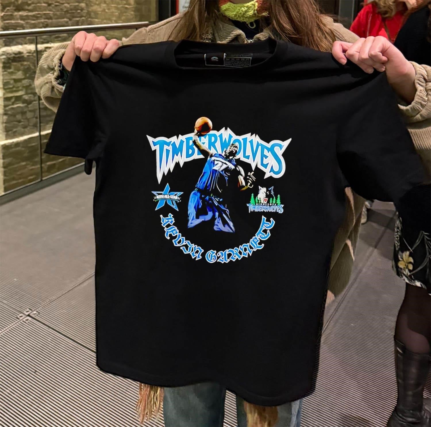 Minnesota Timberwolves Kevin Garnett Basketball All - Adult & Kids T-Shirts, Sweatshirts & Hoodies apparel design preview 2