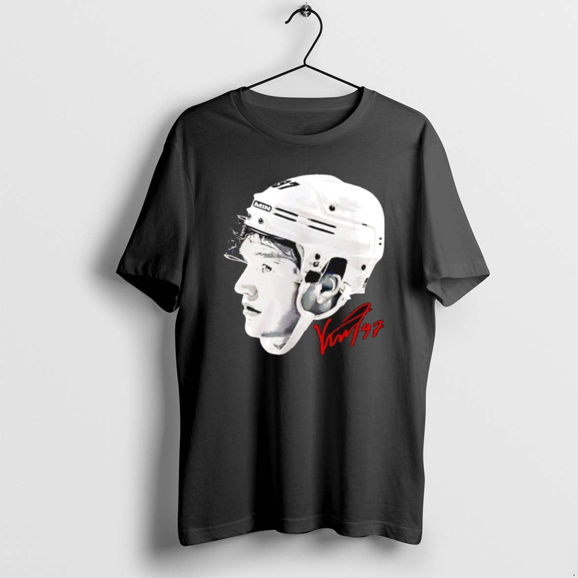 Minnesota Wild Kirill Kaprizov Big Head Signature - Adult & Kids T-Shirts, Sweatshirts & Hoodies apparel design preview 1
