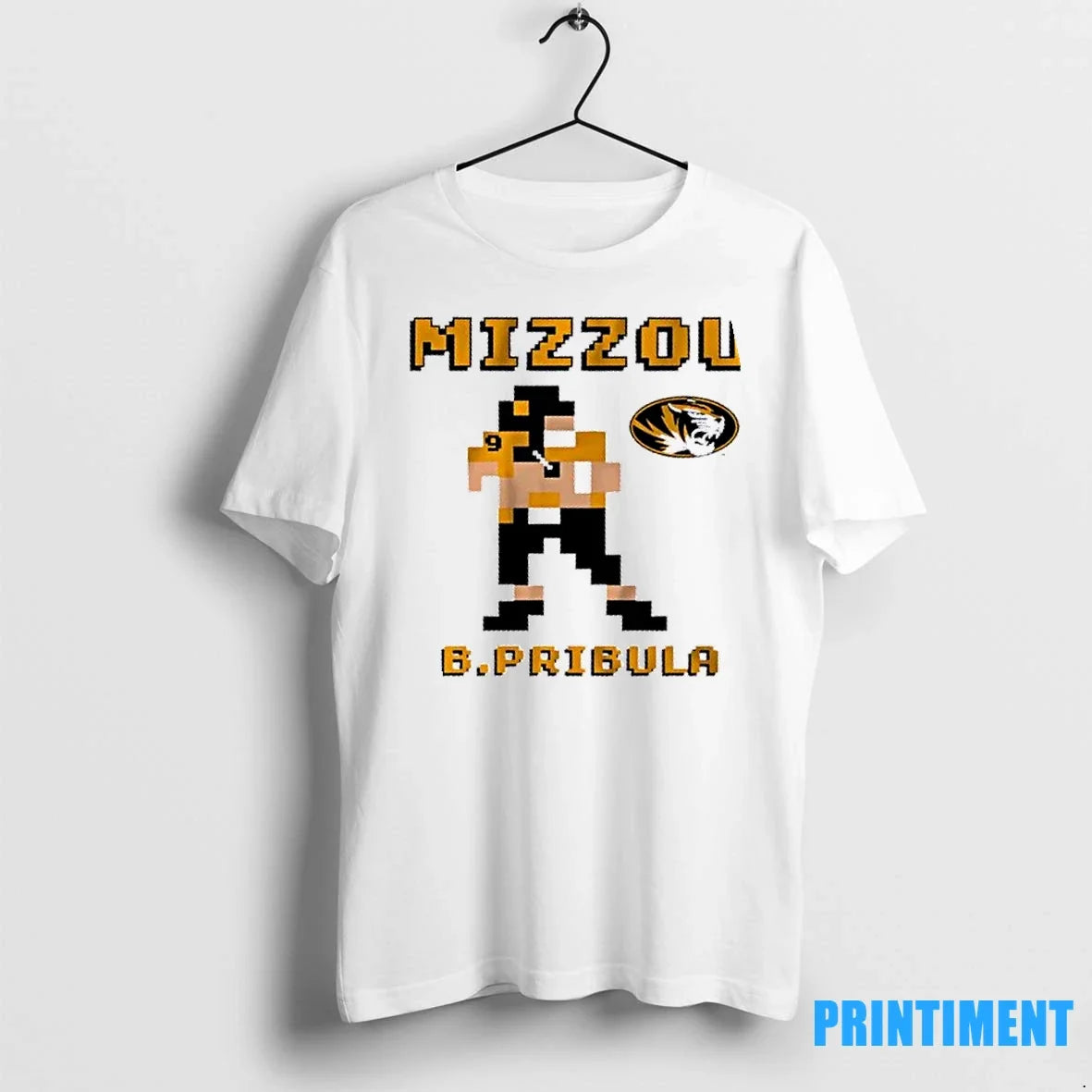 Missouri Tigers Football Beau Pribula Retro Baller - Adult & Kids T-Shirts, Sweatshirts & Hoodies apparel design preview 1