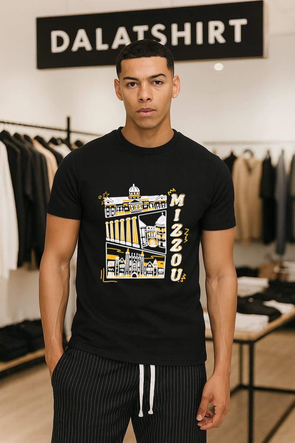 Mizzou University Of Missouri Columns And Campus - Adult & Kids T-Shirts, Sweatshirts & Hoodies apparel design preview 1