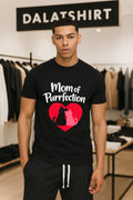 Mom of Purrfection Red Heart Black Cat - Adult & Kids T-Shirts, Sweatshirts & Hoodies apparel design preview 1