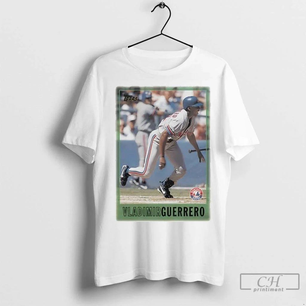 Montreal Expos Vladimir Guerrero Baseball Card Player - Adult & Kids T-Shirts, Sweatshirts & Hoodies apparel design preview 1