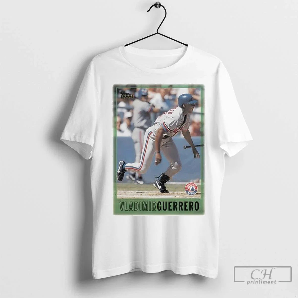 Montreal Expos Vladimir Guerrero Baseball Card Player - Adult & Kids T-Shirts, Sweatshirts & Hoodies apparel design preview 1