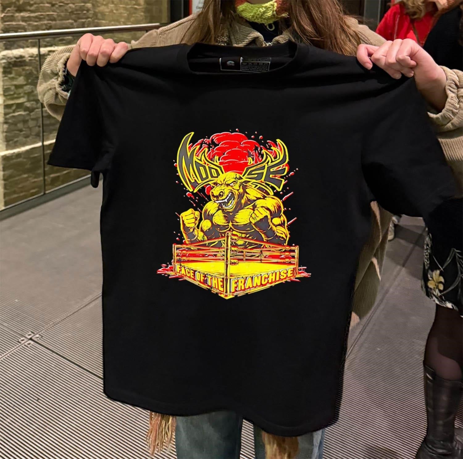Moose Face Of The Franchise Wrestling Ring Graphic - Adult & Kids T-Shirts, Sweatshirts & Hoodies apparel design preview 2