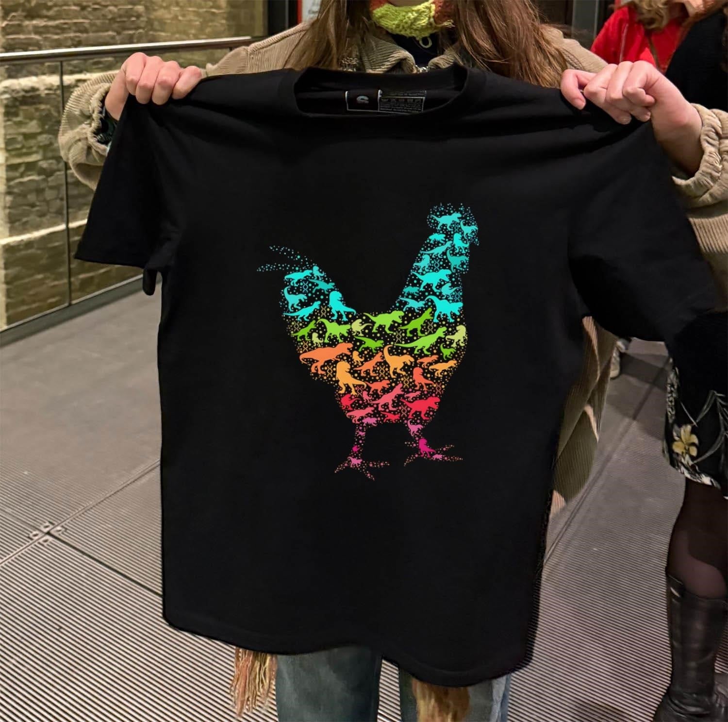 Mr. T-Rex Remember Whor You Are Chicken - Adult & Kids T-Shirts, Sweatshirts & Hoodies apparel design preview 2