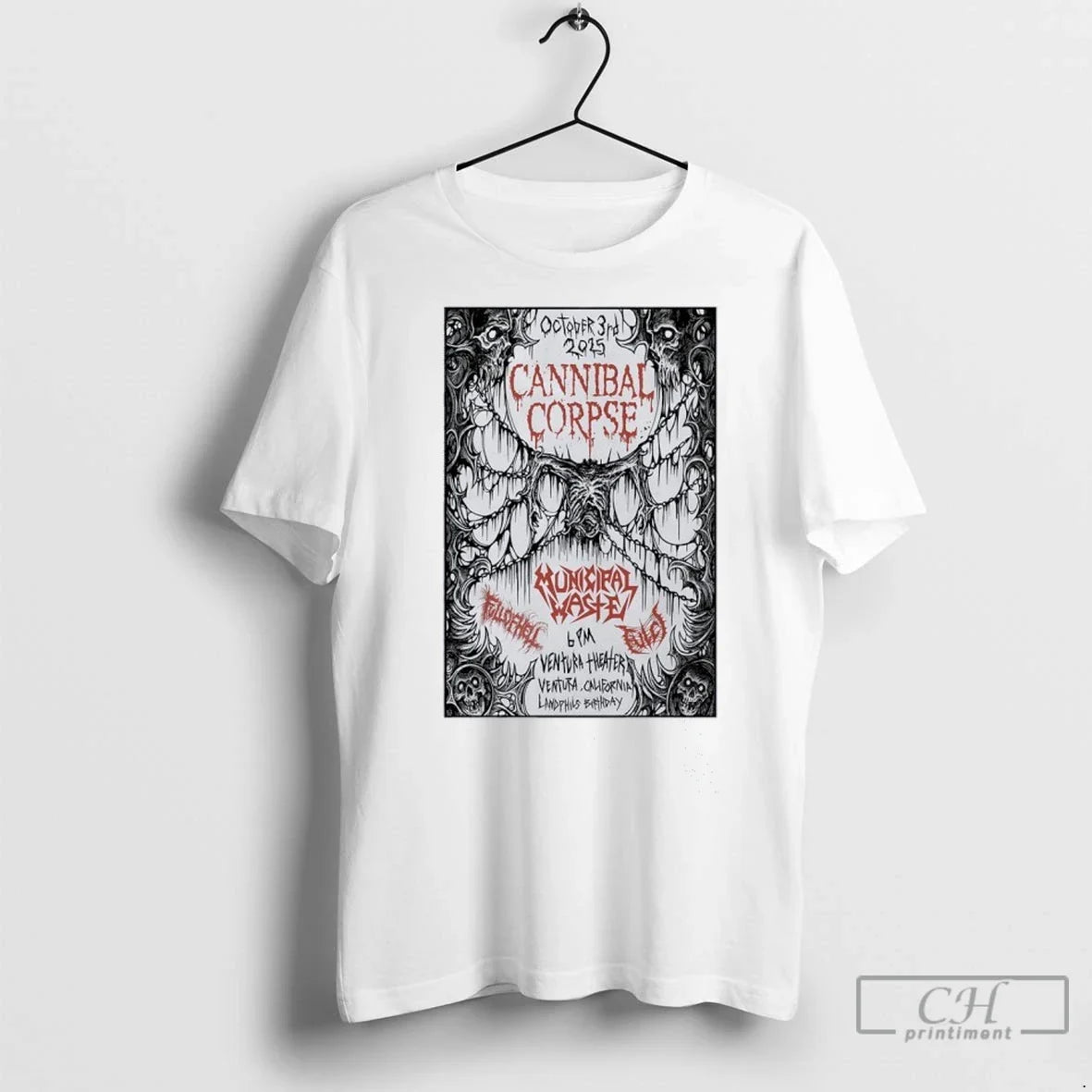 Municipal Waste Oct 3 2025 Ventura California - Adult & Kids T-Shirts, Sweatshirts & Hoodies apparel design preview 1