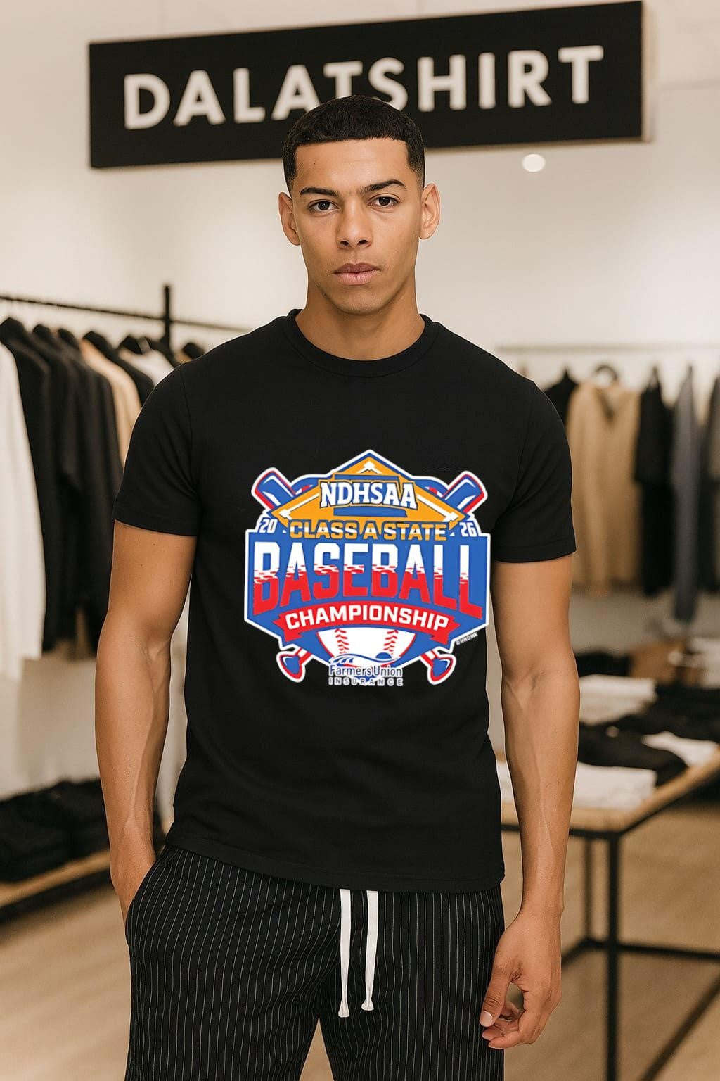 NDHSAA 2026 Class A State Baseball Championship - Adult & Kids T-Shirts, Sweatshirts & Hoodies apparel design preview 1