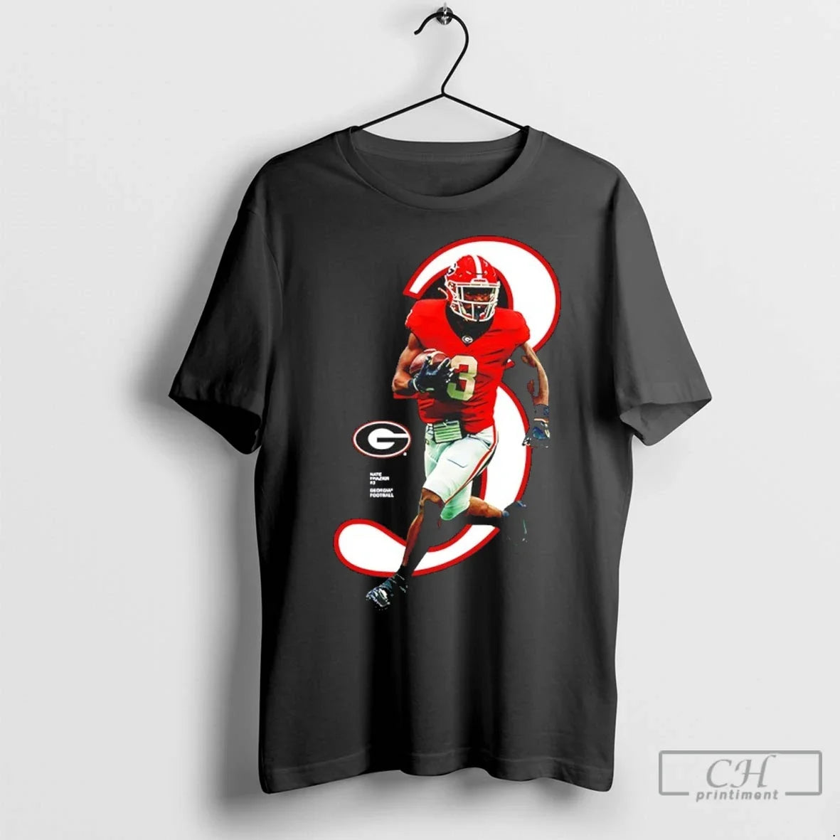 Nate Frazier 3 Georgia Bulldogs Ncaa Player - Adult & Kids T-Shirts, Sweatshirts & Hoodies apparel design preview 1