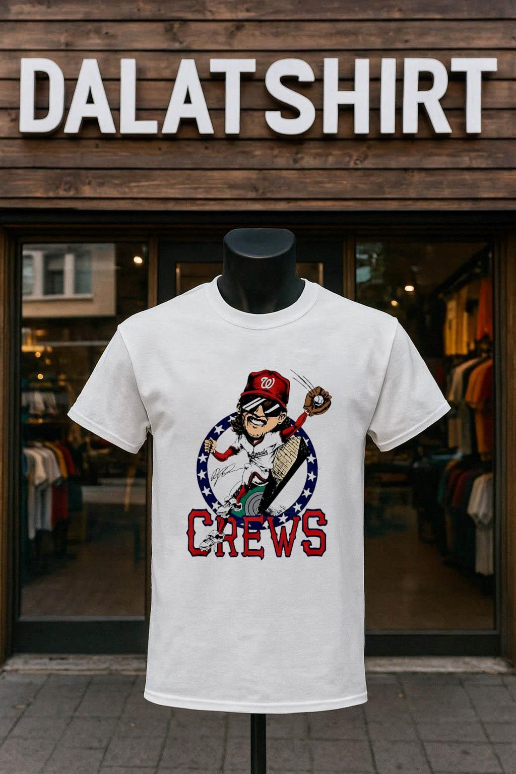 Nationals Dylan Crews Signature MLB cartoon - Adult & Kids T-Shirts, Sweatshirts & Hoodies apparel design preview 1