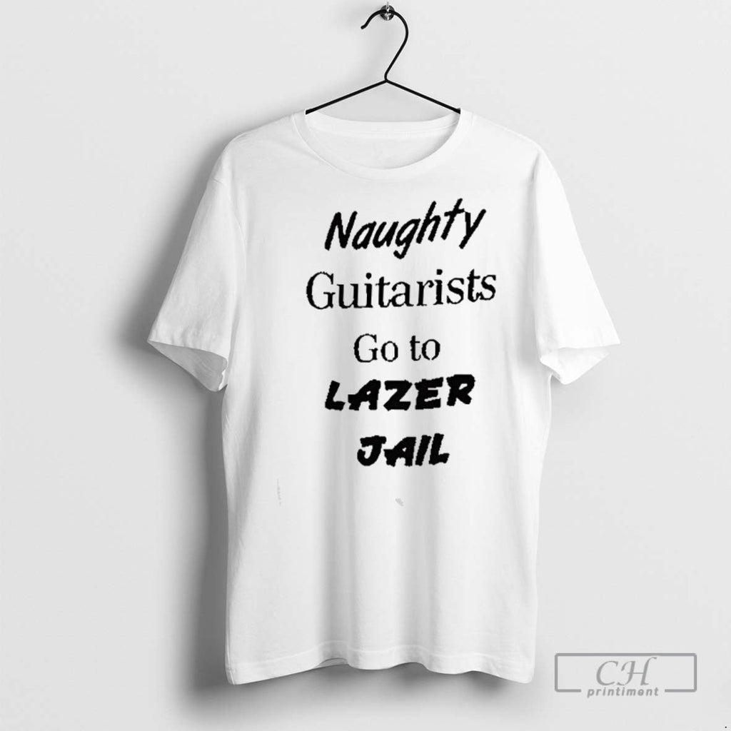 Naughty Guitars Go To Lazer Jail - Adult & Kids T-Shirts, Sweatshirts & Hoodies apparel design preview 1