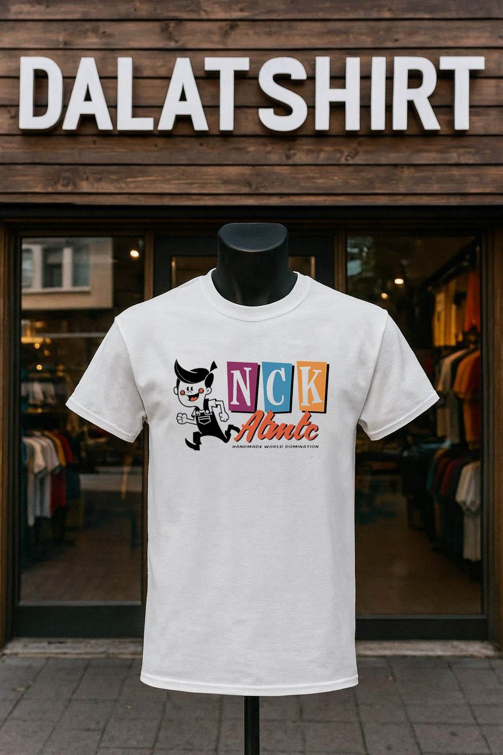 Nck Abute Running Boy Handmade World Domination - Adult & Kids T-Shirts, Sweatshirts & Hoodies apparel design preview 1