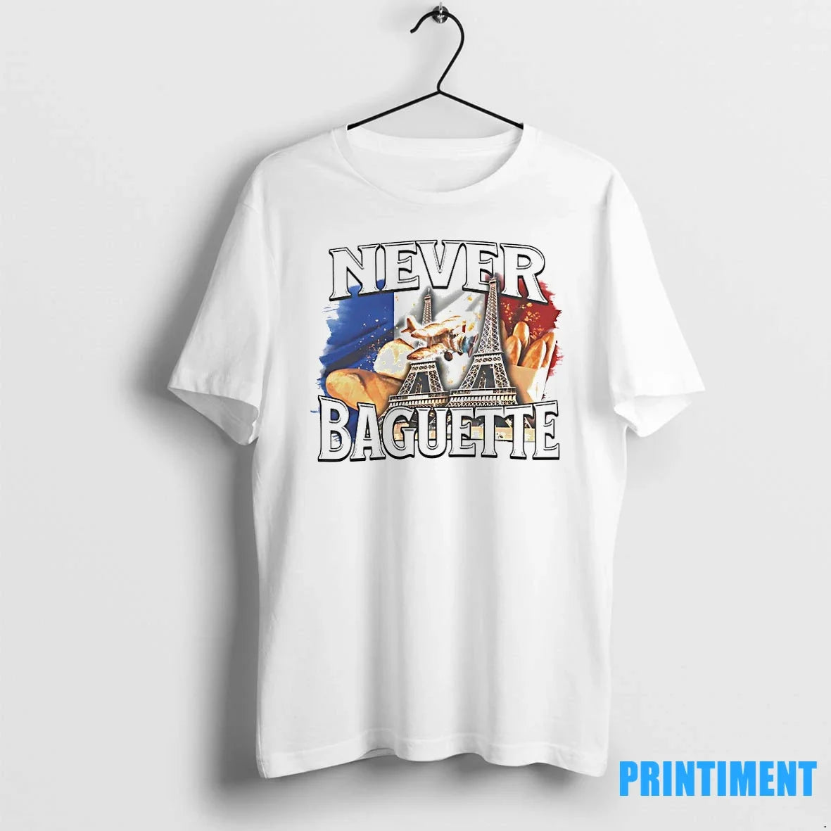 Never Baguette Eiffel Sweater - Adult & Kids T-Shirts, Sweatshirts & Hoodies apparel design preview 1