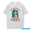 Never Underestimate A Lady Who Plays Tennis Sweater - Adult & Kids T-Shirts, Sweatshirts & Hoodies apparel design preview 1