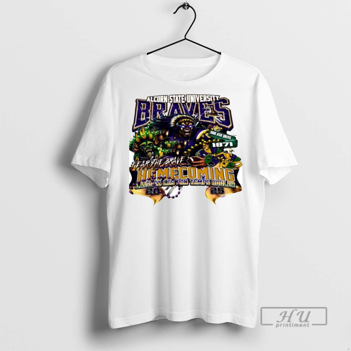New Alcorn State University Braves Fear The Brave - Adult & Kids T-Shirts, Sweatshirts & Hoodies apparel design preview 1