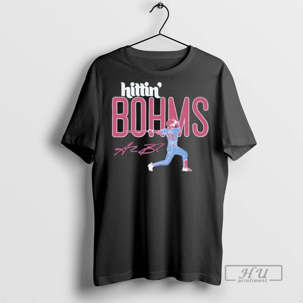 New Alec Bohm Hittin Bohms Philadelphia Phillies - Adult & Kids T-Shirts, Sweatshirts & Hoodies apparel design preview 1