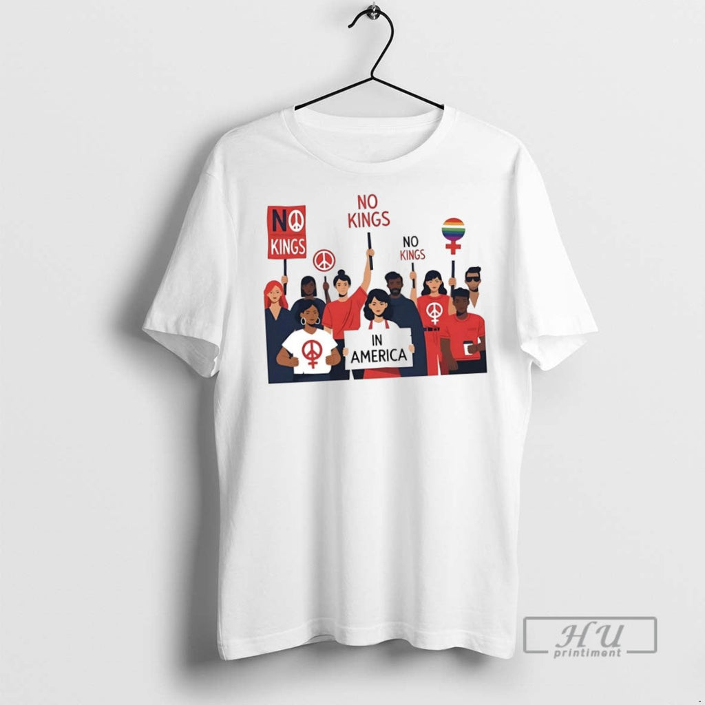 New American Resists No Kings In America - Adult & Kids T-Shirts, Sweatshirts & Hoodies apparel design preview 1