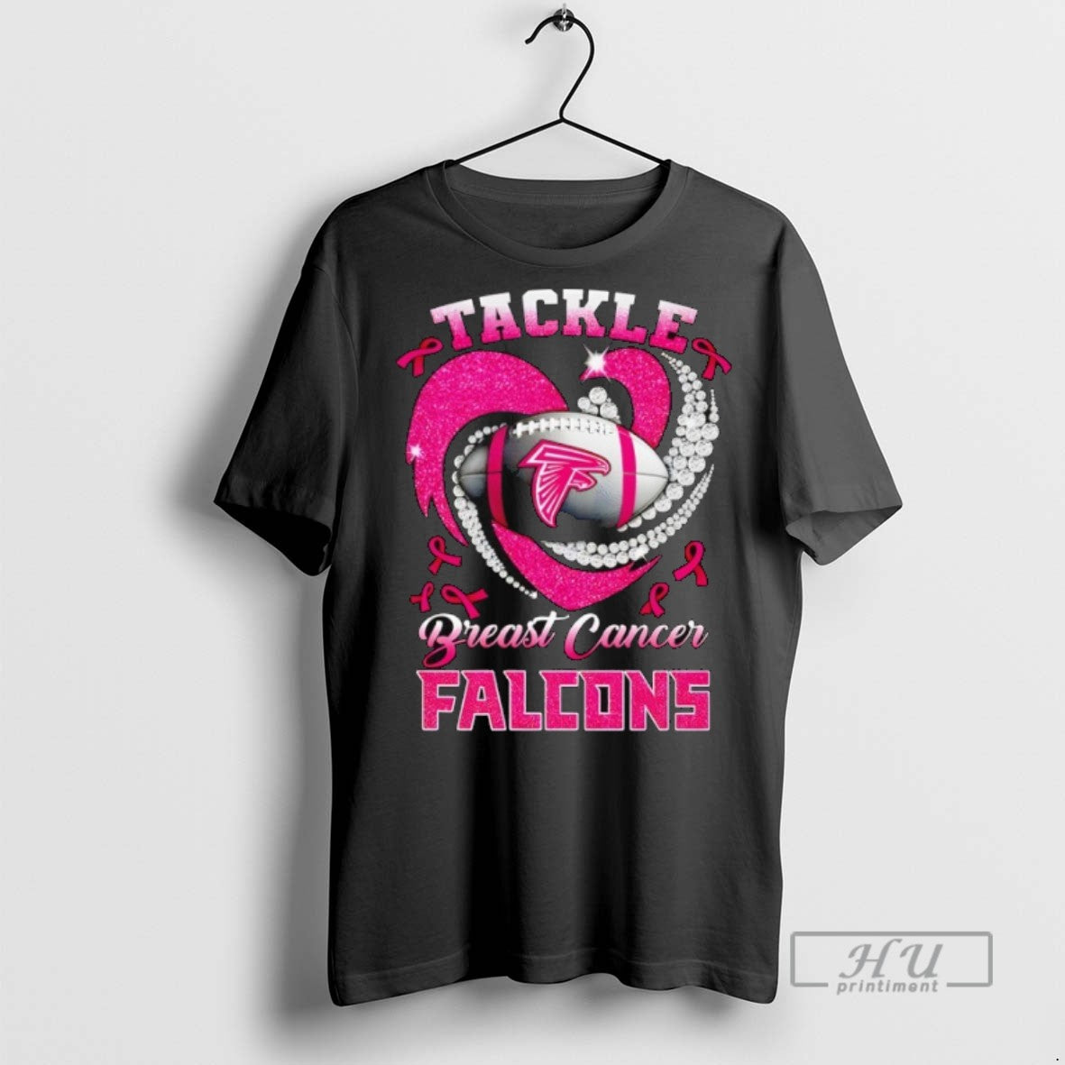 New Atlanta Falcons Breast Cancer Awareness Tackle - Adult & Kids T-Shirts, Sweatshirts & Hoodies apparel design preview 1