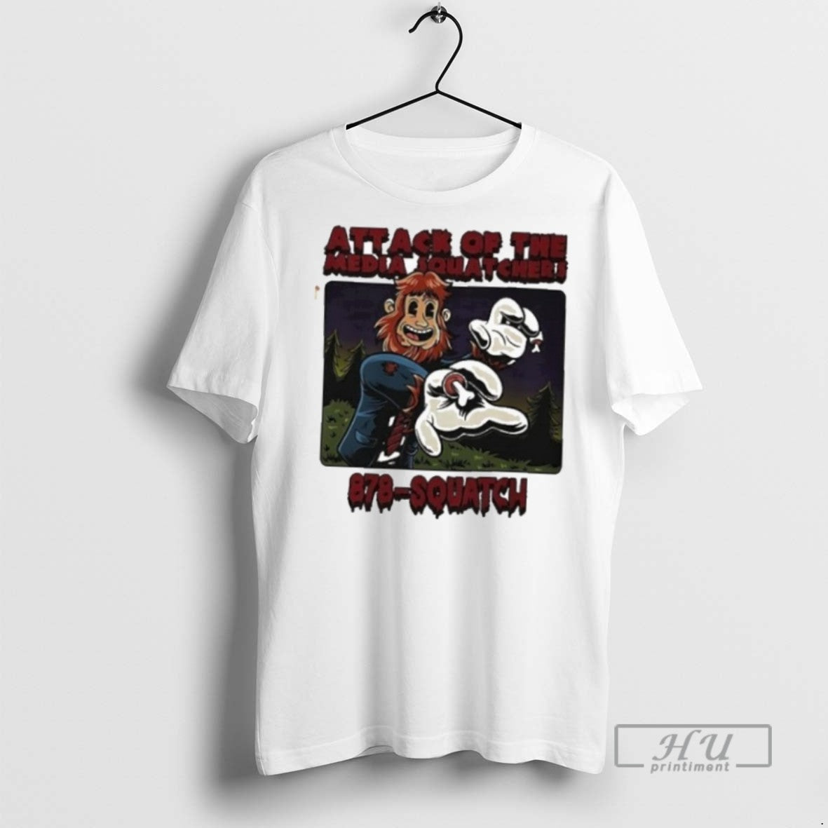New Attack Of The Media Squatchers - Adult & Kids T-Shirts, Sweatshirts & Hoodies apparel design preview 1